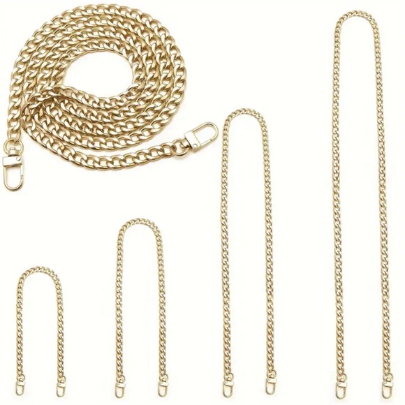 NEW π Gold Purse Wallet Chain Crossbody Replacement you get all 4 sizes shown - Picture 1 of 2
